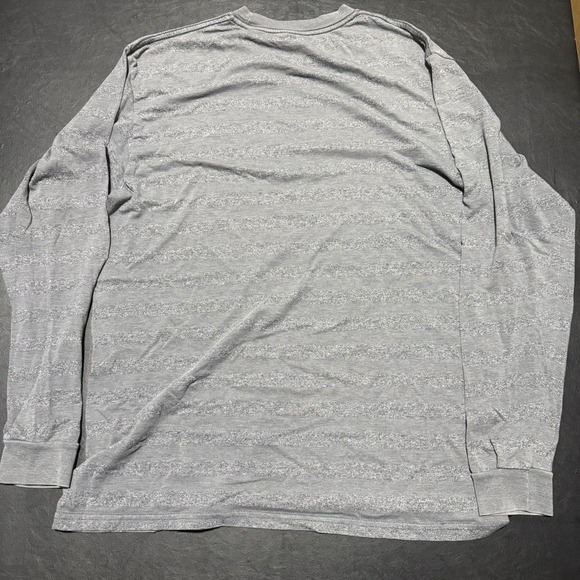 DC Shoes T-Shirt Mens Large Gray Long Sleeve Striped Ringer Skateboarding Skater - Picture 2 of 7